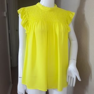 Crown and Ivy Neon Yellow Summer Top